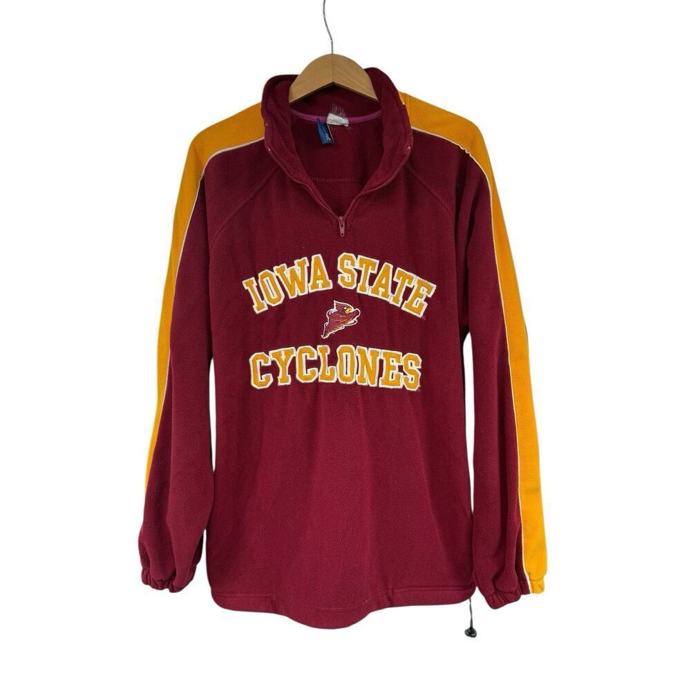 Old Varsity Brand Iowa State Cyclones Fleece Half Zip Pullover Unisex Fit XL